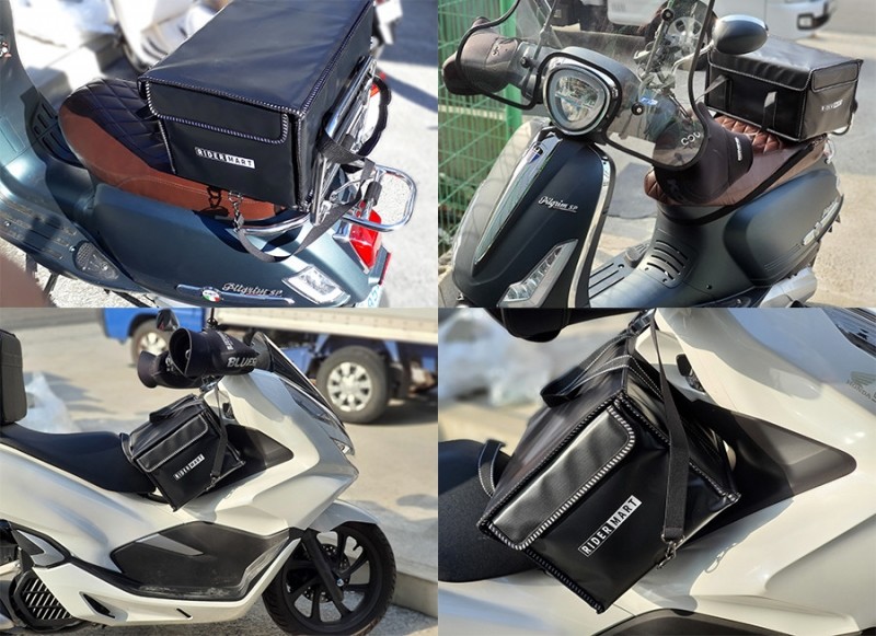 라이더마트 22리터 오토바이 바이크 배달통 천가방 피자박스 치킨통 버거 버그 가방