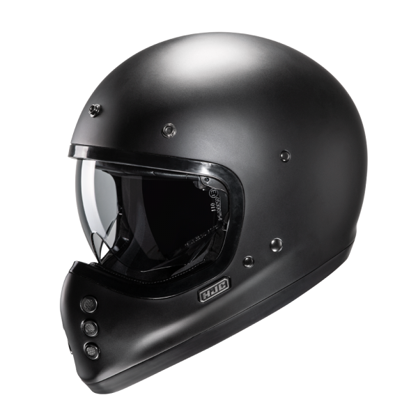 라이더마트,홍진 HJC V60 솔리드 매트 블랙 SOLID MATT BLACK 레트로 클래식 풀페이스 헬멧