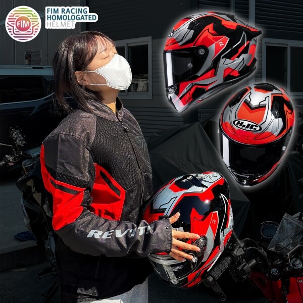 라이더마트,홍진 HJC 알파1 노마로 NOMARO MC1 오토바이 라이딩 레이싱 풀페이스 헬멧