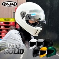 HJC V10 SOLID WHITE 클래식바이크 레트로 풀페이스 헬멧 화이트 홍진