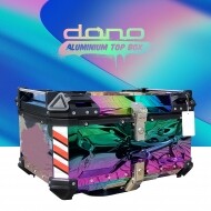 도노 오토바이 알루미늄 탑박스 대용량 배달통 고급 리어백 DONO 홀로그램레인보우 85L